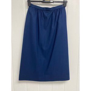 Pendleton Women's Vintage Pure Virgin Wool Navy Blue Skirt Size 8